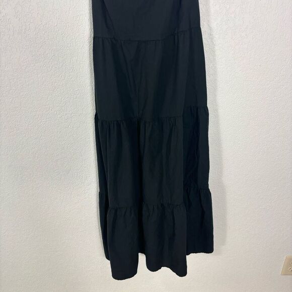 Rails Black Leni Open Back with Tie Midi Dress Cotton/Lyocell Women's XL - Picture 4 of 9